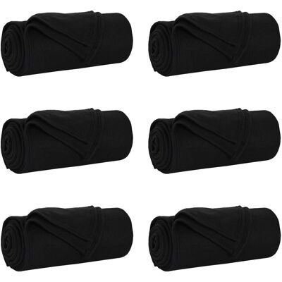 vidaXL Koce narzutowe 6 pcs Czarny 170 x 130 cm Polar vidaXL Koce narzutowe 6 pcs Czarny 170 x 130 cm Polar
