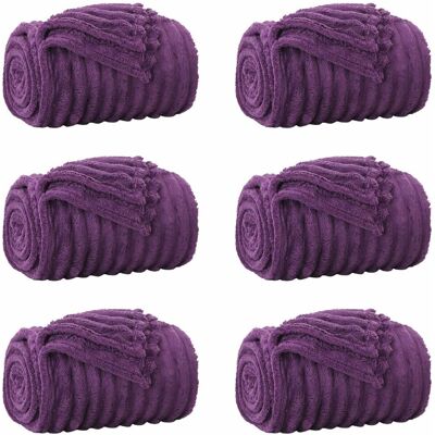 vidaXL Koce narzutowe 6 pcs Fioletowy 270 x 240 cm Polar vidaXL Koce narzutowe 6 pcs Fioletowy 270 x 240 cm Polar