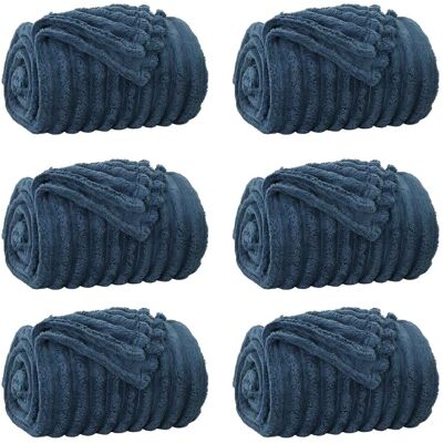 vidaXL Koce narzutowe 6 pcs Granatowy 270 x 240 cm Polar vidaXL Koce narzutowe 6 pcs Granatowy 270 x 240 cm Polar