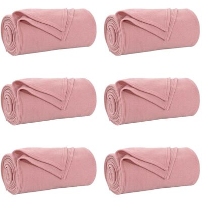 vidaXL Koce narzutowe 6 pcs Różowy 270 x 240 cm Polar vidaXL Koce narzutowe 6 pcs Różowy 270 x 240 cm Polar