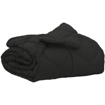 vidaXL Letni Kołdra Czarny 200 x 155 cm Mikrofibra vidaXL Letni Kołdra Czarny 200 x 155 cm Mikrofibra
