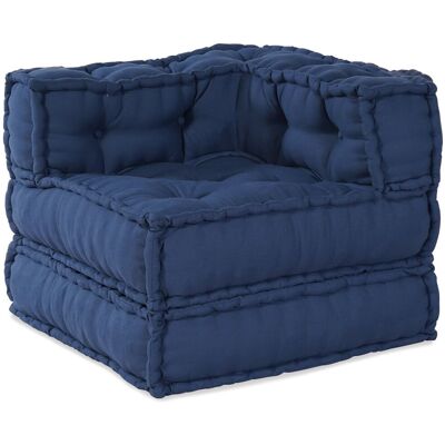vidaXL - Pouffe Indigo - 70x70x54 cm - Granatowy - Pouffe Set vidaXL - Pouffe Indigo - 70x70x54 cm - Granatowy - Pouffe Set