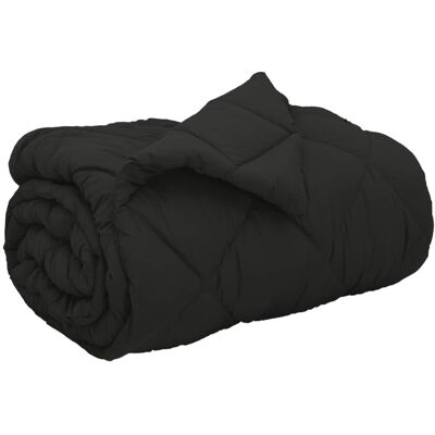 vidaXL Zimowa Kołdra Czarny 220 x 135 cm Mikrofibra vidaXL Zimowa Kołdra Czarny 220 x 135 cm Mikrofibra