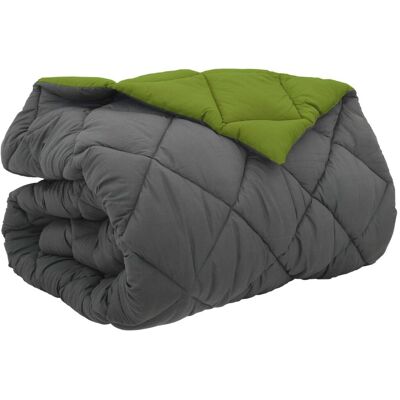 vidaXL Zimowa Kołdra Zielony i Antracyt 240 x 260 cm Mikrofibra vidaXL Zimowa Kołdra Zielony i Antracyt 240 x 260 cm Mikrofibra