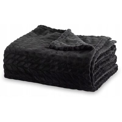 Inny producent WINTHOME Koc Miękki Ciepły Kocyk Dziecięcy Na Kanapę 130x170cm Czarny Inny producent WINTHOME Koc Miękki Ciepły Kocyk Dziecięcy Na Kanapę 130x170cm Czarny