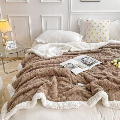 Inny producent WONGS BEDDING Koc Sherpa 150x200 Miękki Ciepły Dwustronny Brązowy Na Kanapę Inny producent WONGS BEDDING Koc Sherpa 150x200 Miękki Ciepły Dwustronny Brązowy Na Kanapę