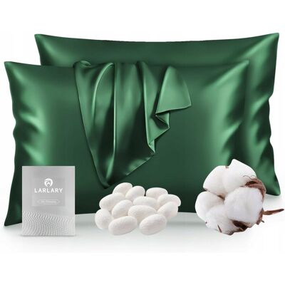 Inny producent ZESTAW 2X JEDWABNA POSZEWKA NA PODUSZKĘ HIPOALERGICZNA 50x75cm ZIELONA Inny producent ZESTAW 2X JEDWABNA POSZEWKA NA PODUSZKĘ HIPOALERGICZNA 50x75cm ZIELONA