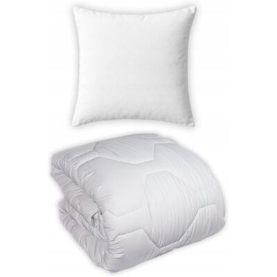 Inny producent Zestaw Kołdra 160x200 letnia +1x Poduszka 70x80 gładka ROLKA antyalergiczna Inny producent Zestaw Kołdra 160x200 letnia +1x Poduszka 70x80 gładka ROLKA antyalergiczna