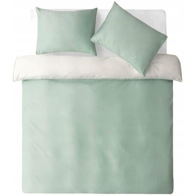 Zestaw pościeli 4w1 z satyny bawełnianej Dormeo Warm Hug zielony 140X200 Zestaw pościeli 4w1 z satyny bawełnianej Dormeo Warm Hug zielony 140X200