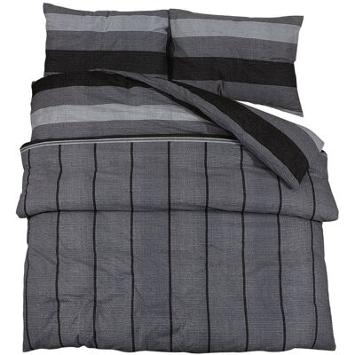 VMP Zestaw pościeli, ciemnoszary, 225x220 cm, bawełna VMP Zestaw pościeli, ciemnoszary, 225x220 cm, bawełna