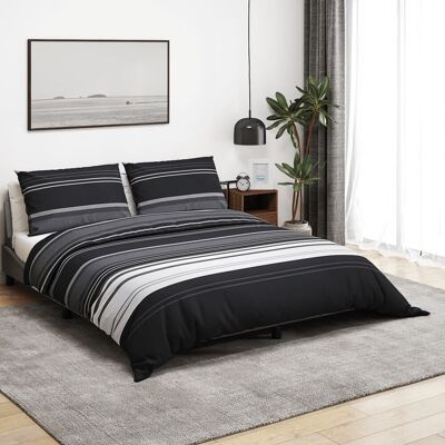 VMP Zestaw pościeli, czarno-biały, 240x220 cm, bawełna VMP Zestaw pościeli, czarno-biały, 240x220 cm, bawełna