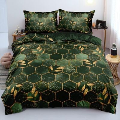 Inny producent Zestaw Pościeli Dwustronnej 155x220 cm i 2 Poszewki na Poduszki 80 x 80 cm Inny producent Zestaw Pościeli Dwustronnej 155x220 cm i 2 Poszewki na Poduszki 80 x 80 cm