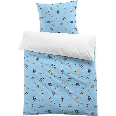 Inny producent Zestaw pościeli dziecięcej Astronauta 140x200CM z poszewką 65x65CM Inny producent Zestaw pościeli dziecięcej Astronauta 140x200CM z poszewką 65x65CM