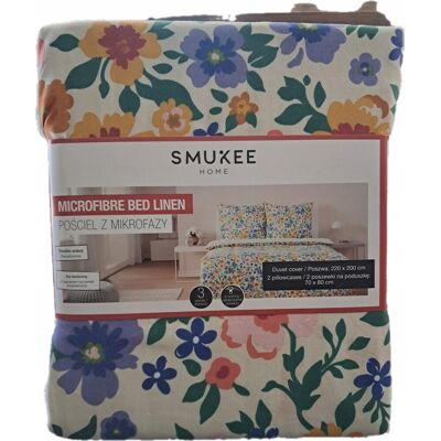 SMUKEE Zestaw pościeli z mikrofazy 220x200 + 2 poszewki 70x80 SMUKEE Zestaw pościeli z mikrofazy 220x200 + 2 poszewki 70x80