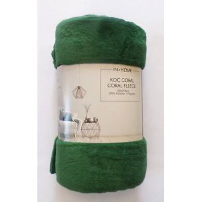 Carbotex Zielony koc dla dorosłych i dzieci 150x200 z puszystej tkaniny Coral, miękki i przyjemny w dotyku Carbotex Zielony koc dla dorosłych i dzieci 150x200 z puszystej tkaniny Coral, miękki i przyjemny w dotyku