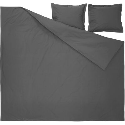 Ikea Hampflockel Komplet Pościeli 3 Części Ciemnoszary, 200x200/50x60 Ikea Hampflockel Komplet Pościeli 3 Części Ciemnoszary, 200x200/50x60