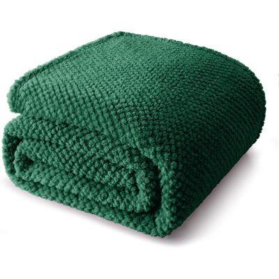 Inny producent Koc Do Przytulania 220x240 Cm Ciemnozielony Mikrofibra Miękki Na Sofę Inny producent Koc Do Przytulania 220x240 Cm Ciemnozielony Mikrofibra Miękki Na Sofę