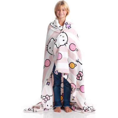 Kanguru Koc Hello Kitty Z Rękawami Różowy 130x170 Cm Miękki Polar Kanguru Koc Hello Kitty Z Rękawami Różowy 130x170 Cm Miękki Polar