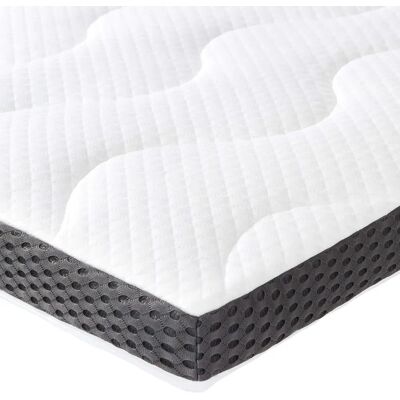Amazon Basics Nakładka na materac 100x200cm - Żelowa pianka, Biała Amazon Basics Nakładka na materac 100x200cm - Żelowa pianka, Biała