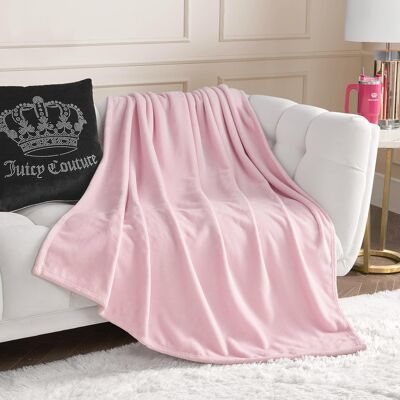 JUICY COUTURE Pluszowy Koc Narzuta 127x178cm Różowy Marshmallow Miękki I Przytulny JUICY COUTURE Pluszowy Koc Narzuta 127x178cm Różowy Marshmallow Miękki I Przytulny