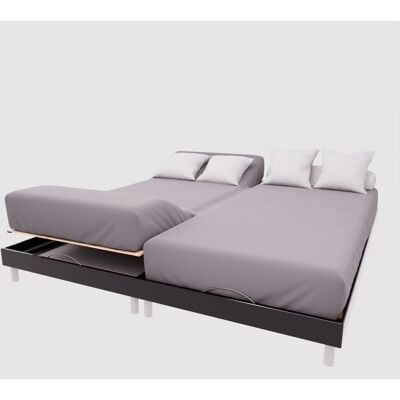 Soleil d'Ocre Bawełniana poszwa na kołdrę - 2X70X190 cm - Szary Soleil d'Ocre Bawełniana poszwa na kołdrę - 2X70X190 cm - Szary