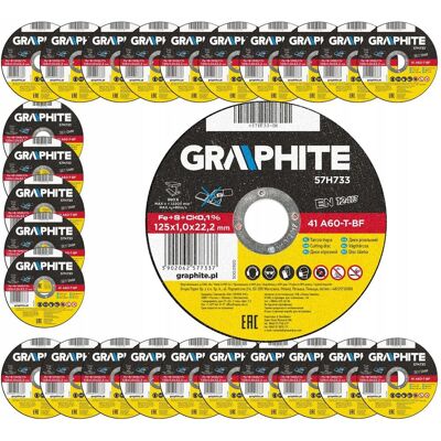 GRAPHITE 25x TARCZA DO CIĘCIA METALU INOX 125x1x22.2 NIERDZ GRAPHITE 25x TARCZA DO CIĘCIA METALU INOX 125x1x22.2 NIERDZ