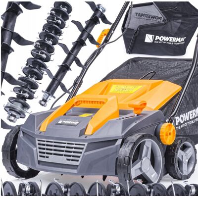 Powermat AERATOR ELEKTRYCZNY Z KOSZEM WERTYKULATOR DO GLEBY TRAWY OGRODU 3W1 KOSZ Powermat AERATOR ELEKTRYCZNY Z KOSZEM WERTYKULATOR DO GLEBY TRAWY OGRODU 3W1 KOSZ