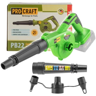 Akumulatorowa dmuchawa Procraft PB22bb 20V - mobilne sprzątanie ogrodu i warsztatu Akumulatorowa dmuchawa Procraft PB22bb 20V - mobilne sprzątanie ogrodu i warsztatu