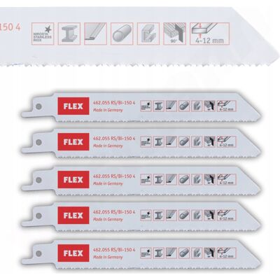 Flex RS/Bi-150 6 Zębów na cal do piły do metalu i blachy - 5 szt Flex RS/Bi-150 6 Zębów na cal do piły do metalu i blachy - 5 szt