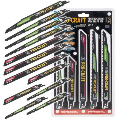 Brzeszczoty BIM/M42 do piły szablastej Procraft SB12 - drewno, metal, tworzywa Brzeszczoty BIM/M42 do piły szablastej Procraft SB12 - drewno, metal, tworzywa