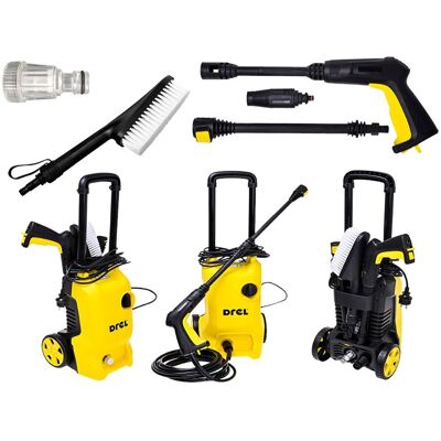 DREL Myjka ciśnieniowa 110 bar 1400W dysza wąż 5 m 420l/h do samochodu DREL Myjka ciśnieniowa 110 bar 1400W dysza wąż 5 m 420l/h do samochodu