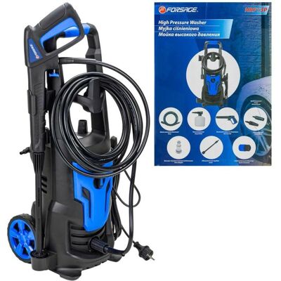 Elektryczna myjka wysokociśnieniowa 1800W 135bar 5,5l/min wąż 6m przewód 5m FORSAGE Elektryczna myjka wysokociśnieniowa 1800W 135bar 5,5l/min wąż 6m przewód 5m FORSAGE