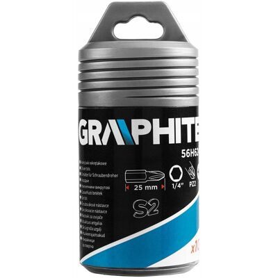 GRAPHITE Końcówki wkrętakowe PH2 x 25 mm, 100 szt. GRAPHITE Końcówki wkrętakowe PH2 x 25 mm, 100 szt.
