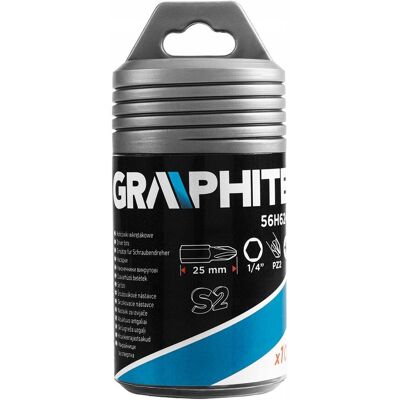 GRAPHITE Końcówki wkrętakowe PZ2 x 25 mm, 100 szt. GRAPHITE Końcówki wkrętakowe PZ2 x 25 mm, 100 szt.