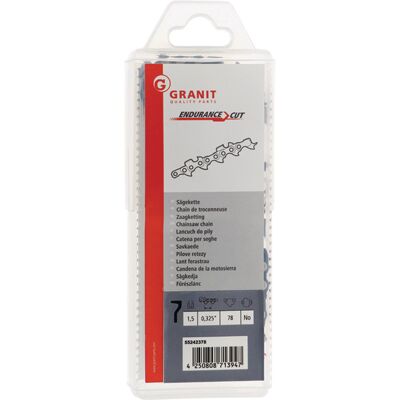 Granit Łańcuch tnący do piły łańcuchowej 78 ogniw dłuto pełne 0,325 x 1,5mm 25RM Granit Łańcuch tnący do piły łańcuchowej 78 ogniw dłuto pełne 0,325 x 1,5mm 25RM