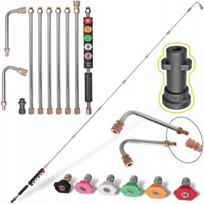 Techkar Modułowa Lanca Teleskopowa 2,8m + Dysze do Myjki Karcher K2 K3 K4 K5 K6 K7 Techkar Modułowa Lanca Teleskopowa 2,8m + Dysze do Myjki Karcher K2 K3 K4 K5 K6 K7