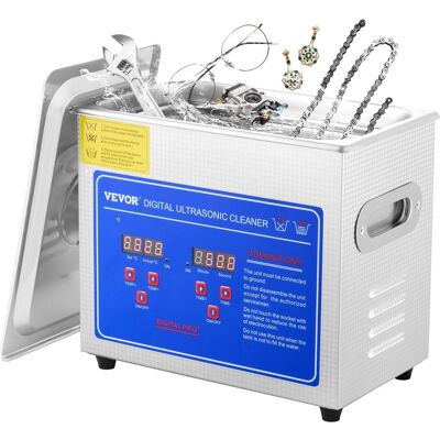 Vevor Myjka Ultradźwiękowa Przenośna Sterylizator + Timer 3L 120 W Vevor Myjka Ultradźwiękowa Przenośna Sterylizator + Timer 3L 120 W