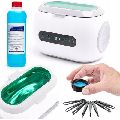 Techrebal Myjka Wanna Ultradźwiękowa PS-06A 35W 600ml Płyn Do Myjek Koncentrat Tech Sonic 1L 8 Pęset Techrebal Myjka Wanna Ultradźwiękowa PS-06A 35W 600ml Płyn Do Myjek Koncentrat Tech Sonic 1L 8 Pęset