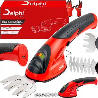 Delphi tools NOŻYCE DO TRAWY AKUMULATOROWE ELEKTRYCZNE ŻYWOPŁOTU USB-C 2Ah 2x OSTRZE Delphi tools NOŻYCE DO TRAWY AKUMULATOROWE ELEKTRYCZNE ŻYWOPŁOTU USB-C 2Ah 2x OSTRZE