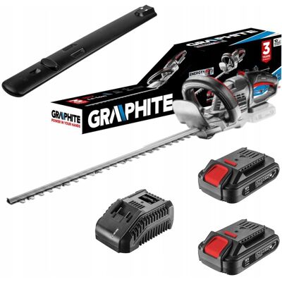 Nożyce do żywopłotu+2x akumu2Ah+ładowarka GRAPHITE Nożyce do żywopłotu+2x akumu2Ah+ładowarka GRAPHITE