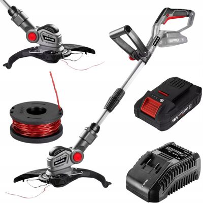 Podkaszarka Kosa Akumulatorowa na Żyłkę + 4 Ah Bateria + Ładowarka GRAPHITE Podkaszarka Kosa Akumulatorowa na Żyłkę + 4 Ah Bateria + Ładowarka GRAPHITE