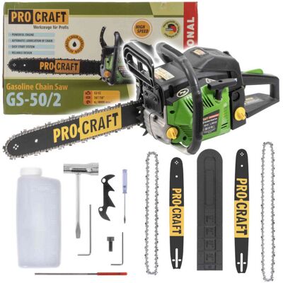 PROCRAFT GS-50/2 Piła łańcuchowa spalinowa 450mm 2100W PROCRAFT GS-50/2 Piła łańcuchowa spalinowa 450mm 2100W