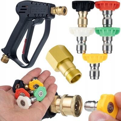 Inny producent Rosfix Zestaw 5 Dysz z Pistoletem do Myjki Ciśnieniowej – Różne Kąty Strumienia Adapter Easy!Lock M22 Wysoka Jakość Wykonania Inny producent Rosfix Zestaw 5 Dysz z Pistoletem do Myjki Ciśnieniowej – Różne Kąty Strumienia Adapter Easy!Lock M22 Wysoka Jakość Wykonania
