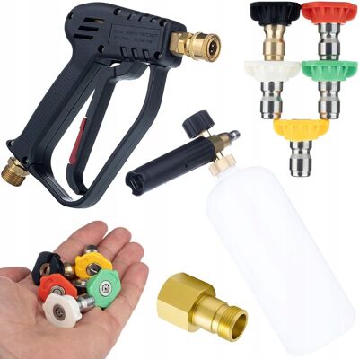 Inny producent Rosfix Zestaw Pistolet z Dyszami i Pianownicą – Myjka Ciśnieniowa 300 Bar Adapter Easy!Lock M22 Wszechstronne Zastosowanie Inny producent Rosfix Zestaw Pistolet z Dyszami i Pianownicą – Myjka Ciśnieniowa 300 Bar Adapter Easy!Lock M22 Wszechstronne Zastosowanie