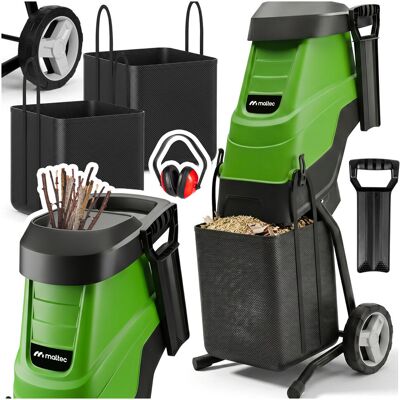 Maltec Rozdrabniacz do Gałęzi Rębak Elektryczny Samozasysający Nożowy 2x45L MasterShred3600W Maltec Rozdrabniacz do Gałęzi Rębak Elektryczny Samozasysający Nożowy 2x45L MasterShred3600W