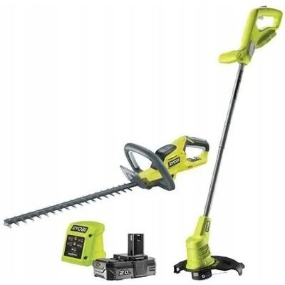 Ryobi podkaszarka 18V nożyce do żywopłotu 18V akumulator 2.0AH ładowarka Ryobi podkaszarka 18V nożyce do żywopłotu 18V akumulator 2.0AH ładowarka