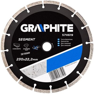 Tarcza diamentowa 230x22mm,segment GRAPHITE 57H619 Tarcza diamentowa 230x22mm,segment GRAPHITE 57H619