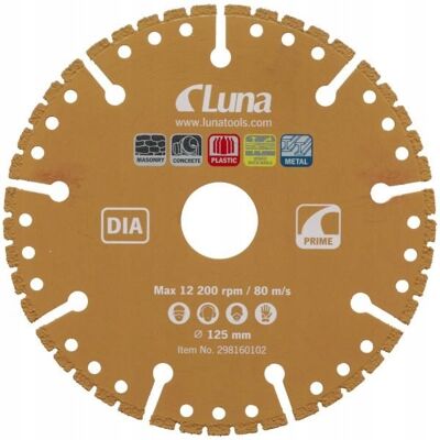 Tarcza do cięcia Luna Prime125x1,4x22 - Tarcza diamentowa Tarcza do cięcia Luna Prime125x1,4x22 - Tarcza diamentowa