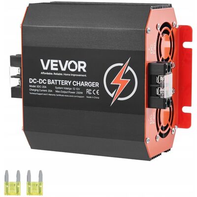 VEVOR ŁADOWARKA AKUMULATORÓW DC DC 12V 20A 250W KOMPAKTOWA MOCNA NAJLEPSZA VEVOR ŁADOWARKA AKUMULATORÓW DC DC 12V 20A 250W KOMPAKTOWA MOCNA NAJLEPSZA