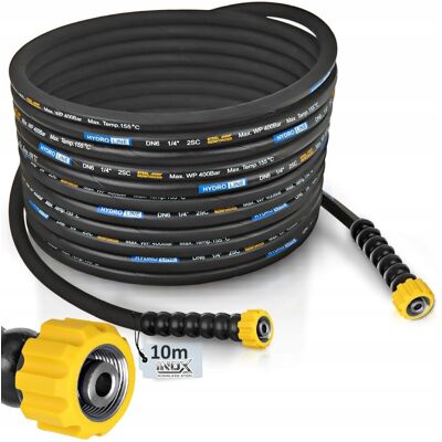 Techkar Wąż 10m do myjki KARCHER HD HDS KRANZLE M22 DN6 Max 400Bar 155°C GWINT INOX Techkar Wąż 10m do myjki KARCHER HD HDS KRANZLE M22 DN6 Max 400Bar 155°C GWINT INOX